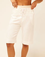 Bermuda com courinho verano - OFF-WHITE